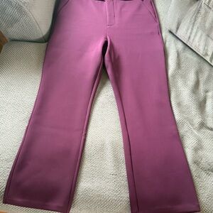 Good American Scuba Burgundy Trousers size 14/32